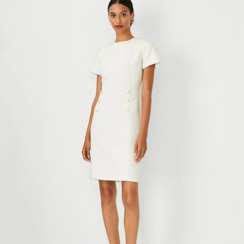 Ann Taylor Elegant Cream Dress NWOT